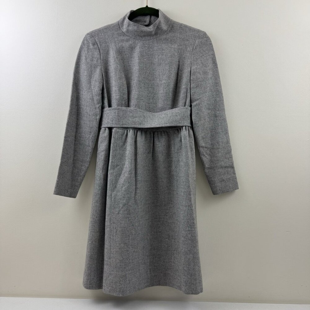 Vintage Young Pendleton Grey Wool Long Sleeve Dress Size 7-8
